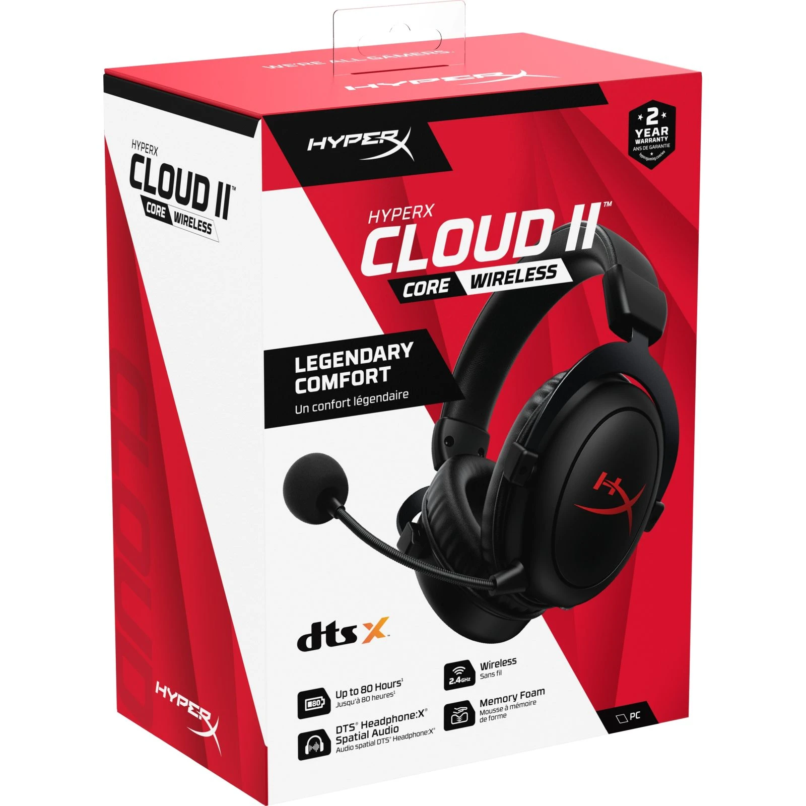 HyperX Cloud II Core Wireless Black (6Y2G8AA) (UA) Призначення для ноутбука