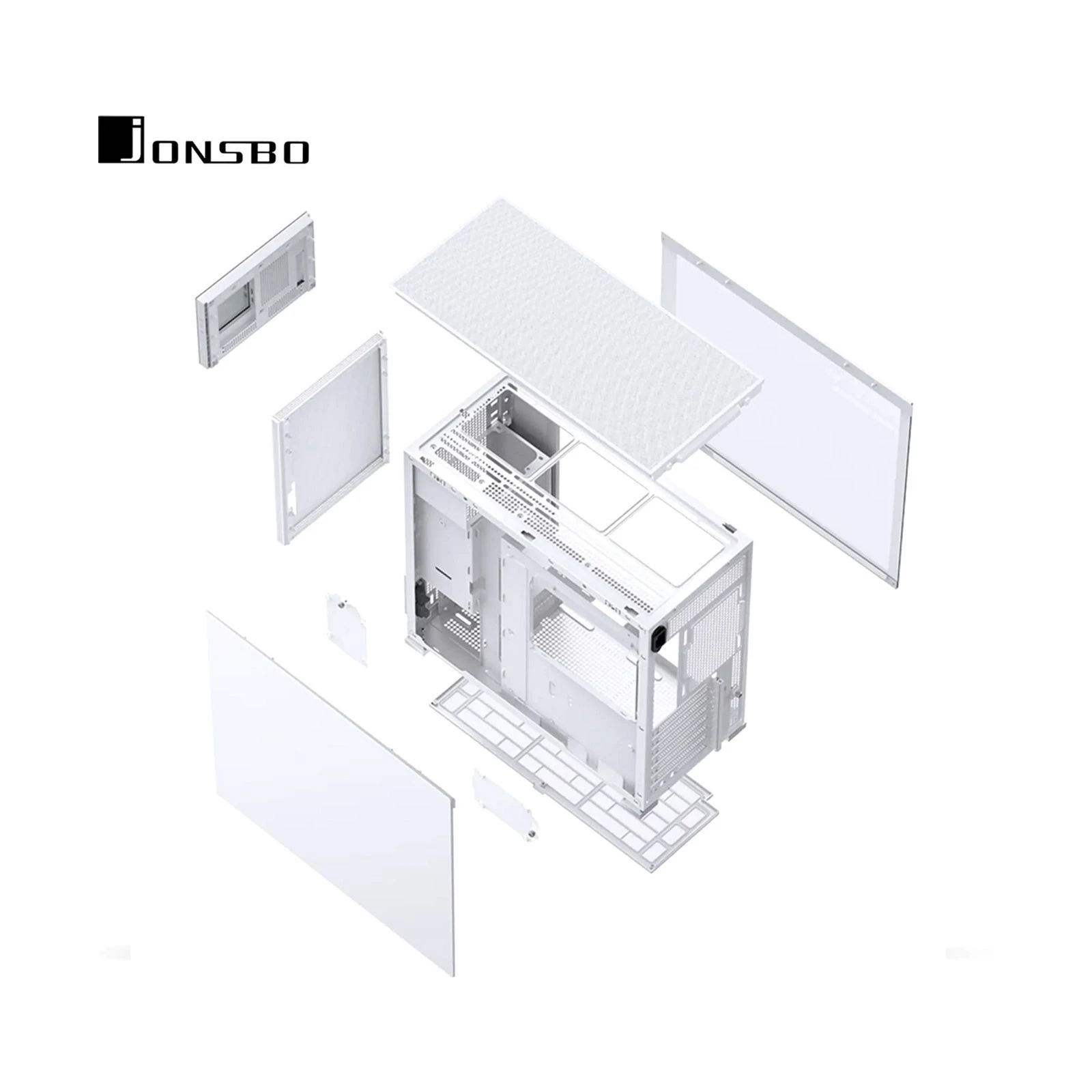 JONSBO D41 MESH SC White (UA) Кількість зовнішніх відсіків 3.5 відсутня