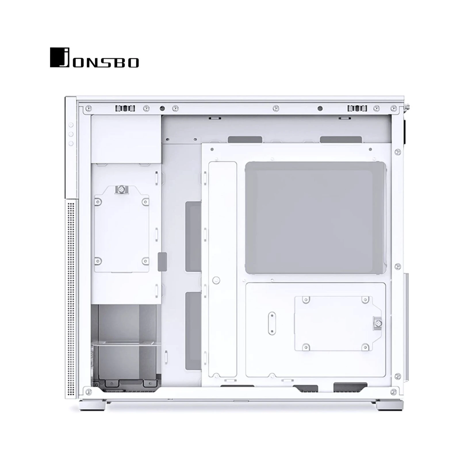 JONSBO D41 MESH SC White (UA) Розташування блока живлення верхнє
