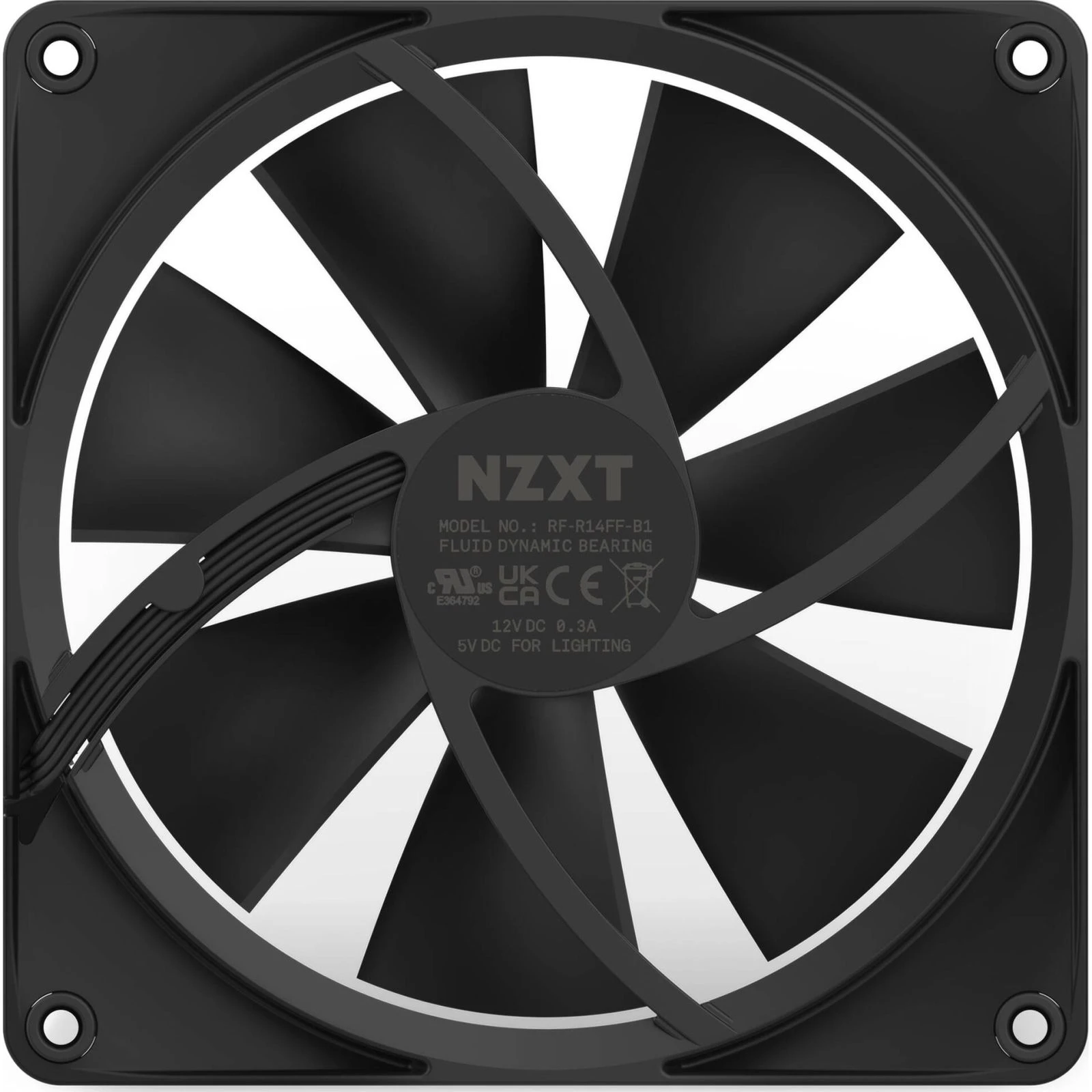 Кулер для корпуса NZXT F140RGB (RF-C14SF-B1) (UA) Количество вентиляторов: 1;