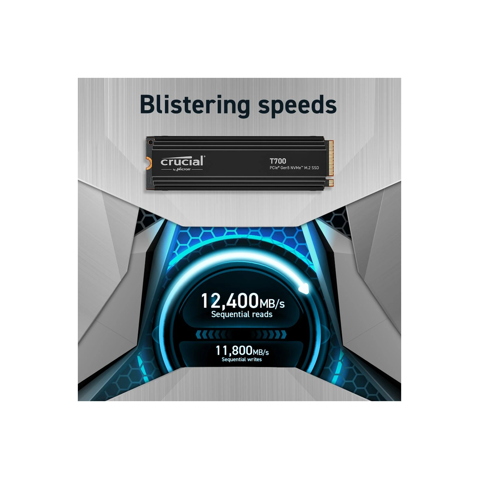 M.2 2280 4TB T700 Micron (CT4000T700SSD3) (UA) Тип флеш-пам'яті 3D TLC NAND