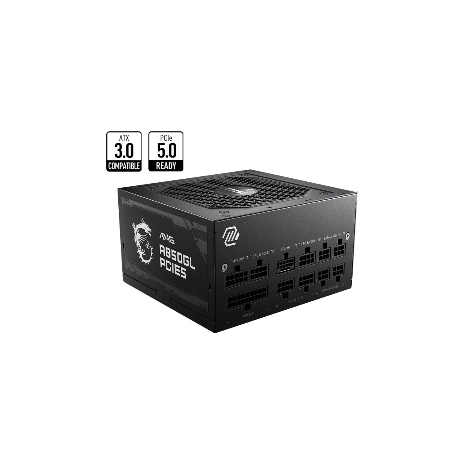 MSI 850W (MAG A850GL PCIE5) (306-7ZP8A11-CE0) (UA) Мощность 850 Вт