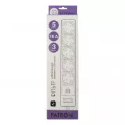 Patron 3m + 2 USB 2.0, 2.1A, 5 роз. White (EXT-PN-SP-53-USB-W) (UA)
