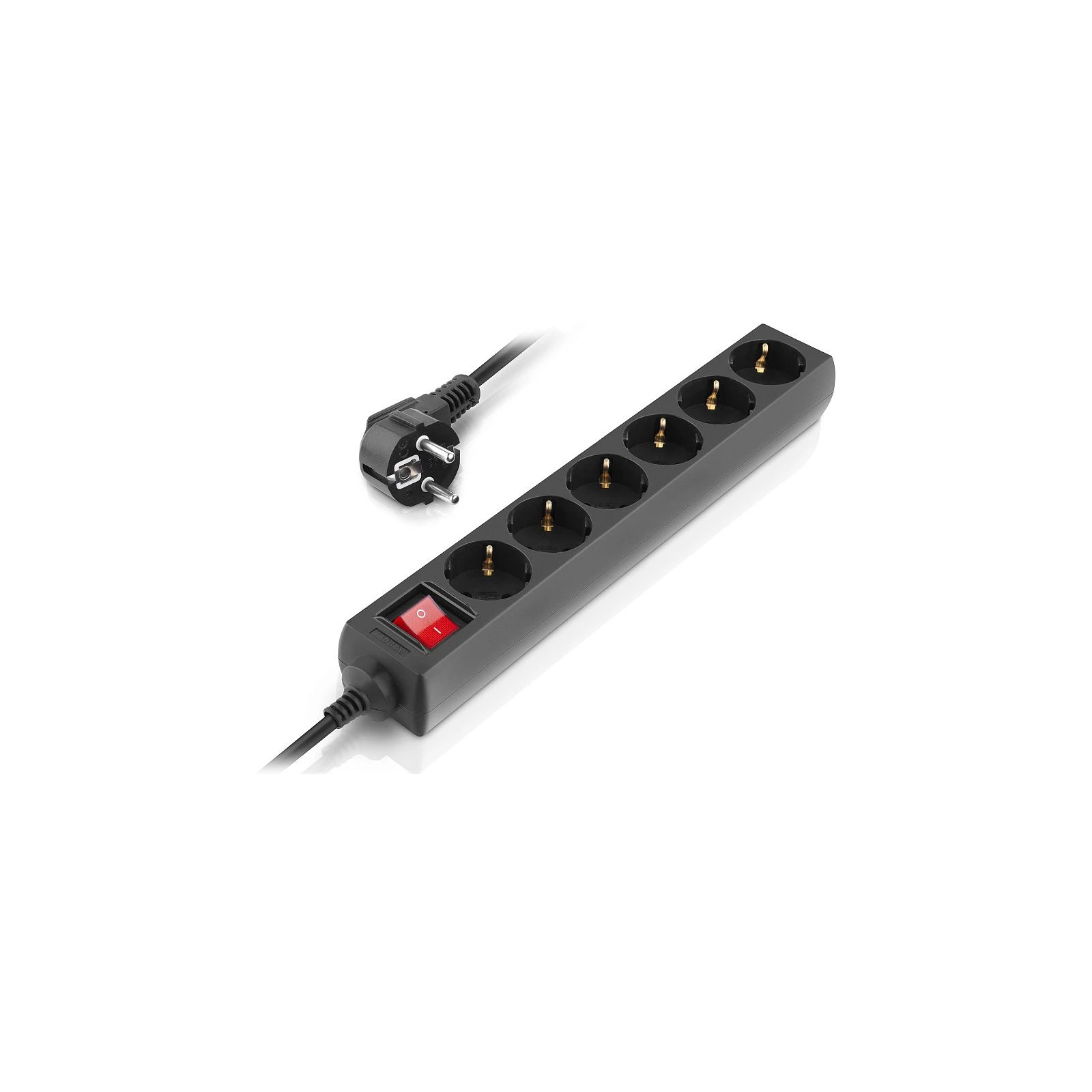 REAL-EL RS-6 Protect M 1.8m, black (EL122300032) (UA) Кількість розеток 6 шт
