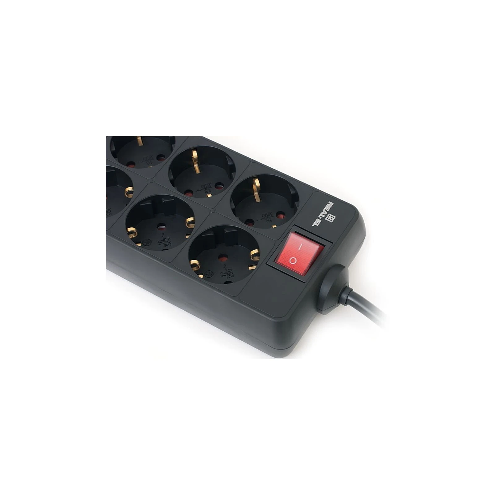 REAL-EL RS-8 Protect 5m, black (EL122300024) (UA) Струм спрацьовування термозапобіжника 16 А