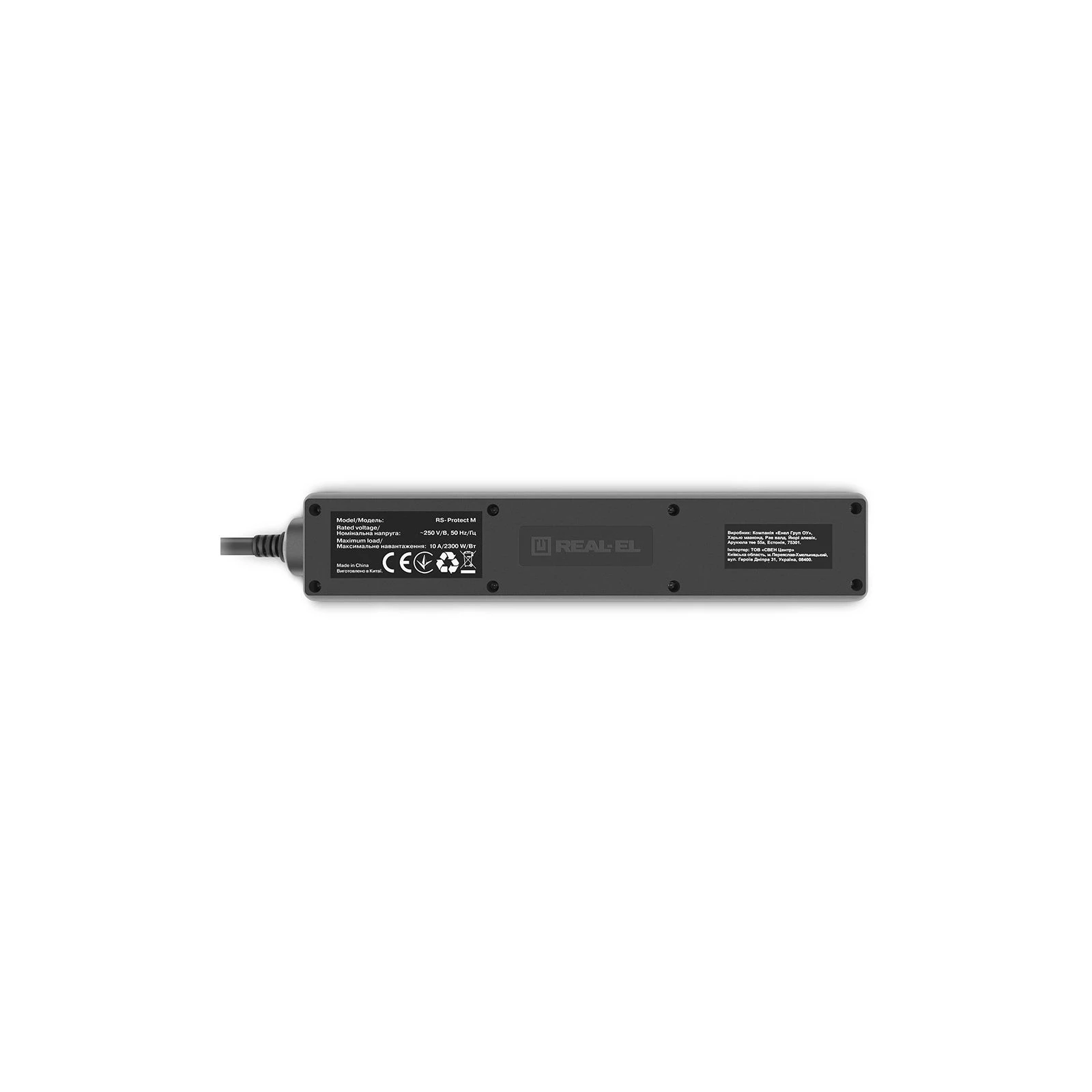 REAL-EL RS-Protect M 5m, black (EL122300030) (UA) Кількість розеток 5 шт