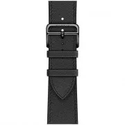 Apple Watch Hermès Series 9 GPS + Cellular, 45mm Black Stainless Steel Case with Noir Simple Tour (MRQQ3 / H078741CZ89)