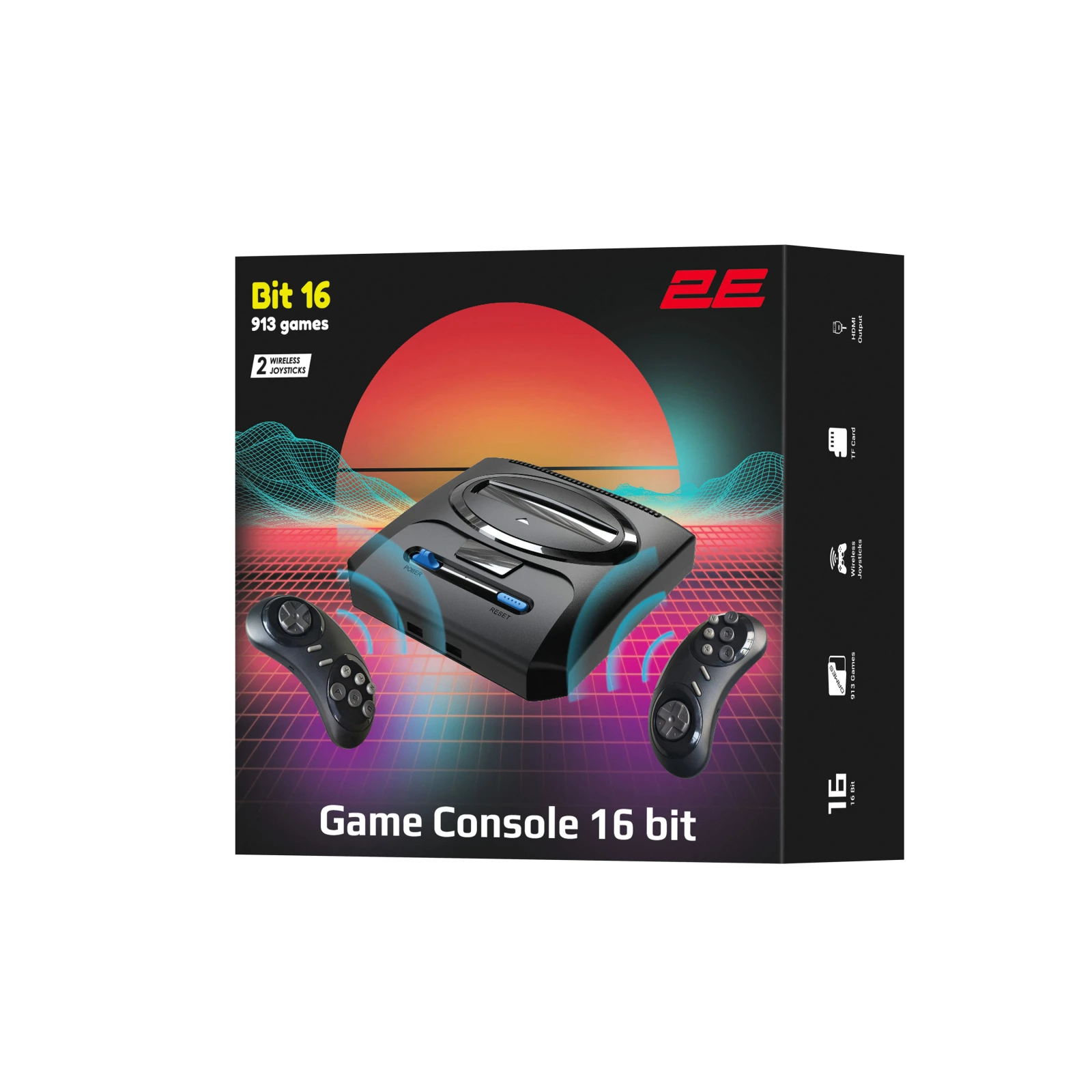 2Е 16bit HDMI (2 геймпада, 913 игр) (2E16BHDWS913) (UA) Экран: нет; Цвет: черный;