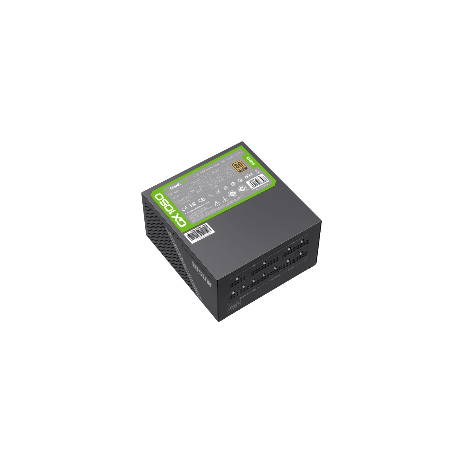 Gamemax 1050W (GX-1050 PRO BK (ATX3.0 PCIe5.0) (UA) Стандарт БП ATX 12V v3.0