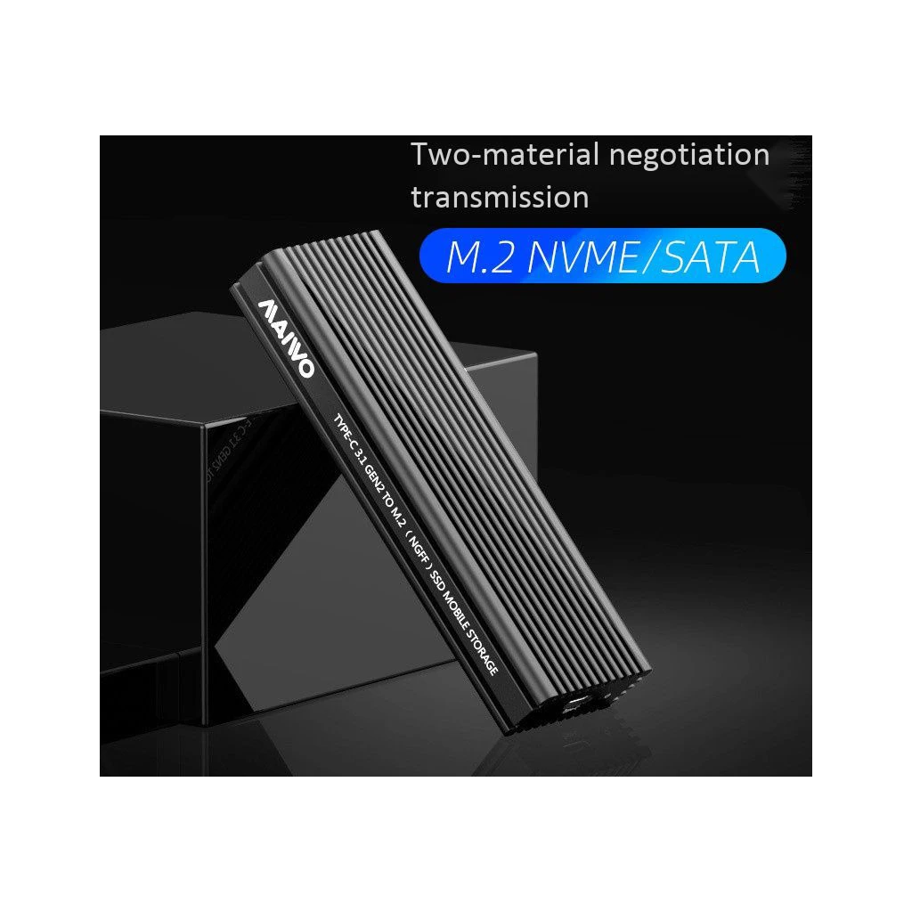 Maiwo M.2 SSD NVMe/SATA combo USB3.1 GEN2 Type-C al. (K1687P2) (UA) Зовнішній інтерфейс USB Type-C;