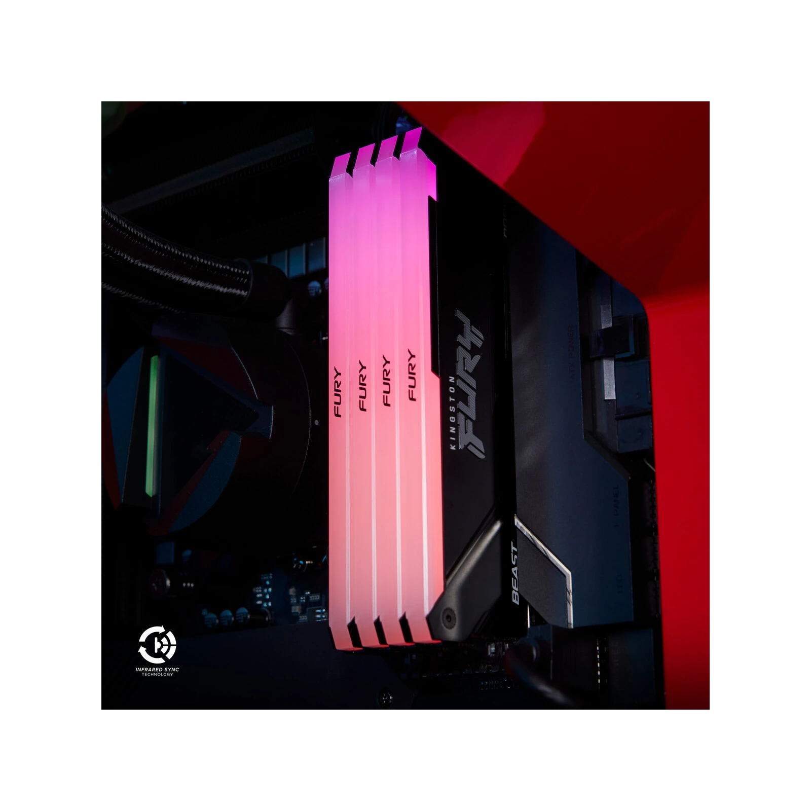 DDR4 16GB 3600 MHz Beast RGB Kingston Fury (ex. HyperX) (KF436C18BB2A/16) (UA) Частота пам'яті 3600 МГц