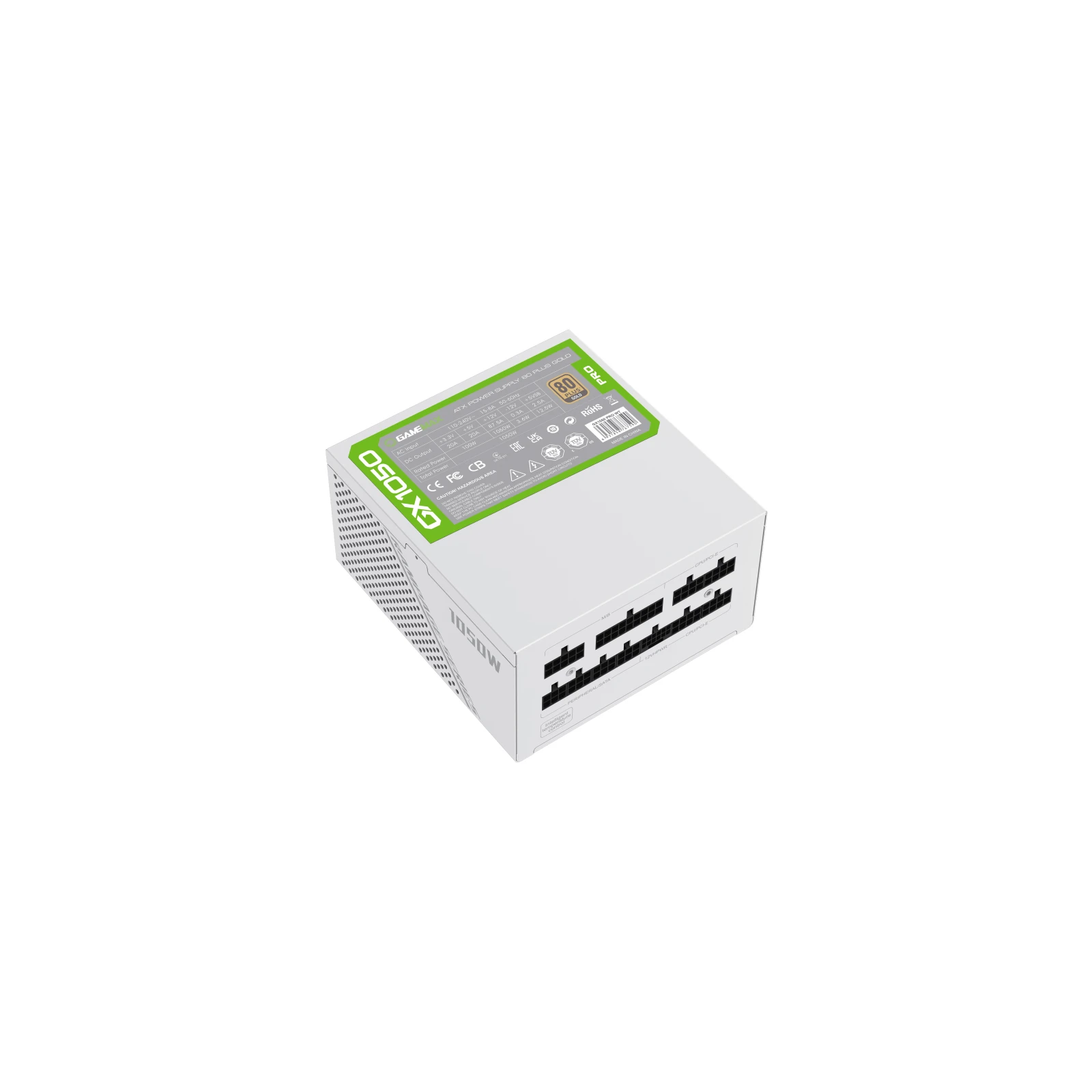 Gamemax 1050W (GX-1050 PRO WT (ATX3.0 PCIe5.0) (UA) Мощность 1050 Вт