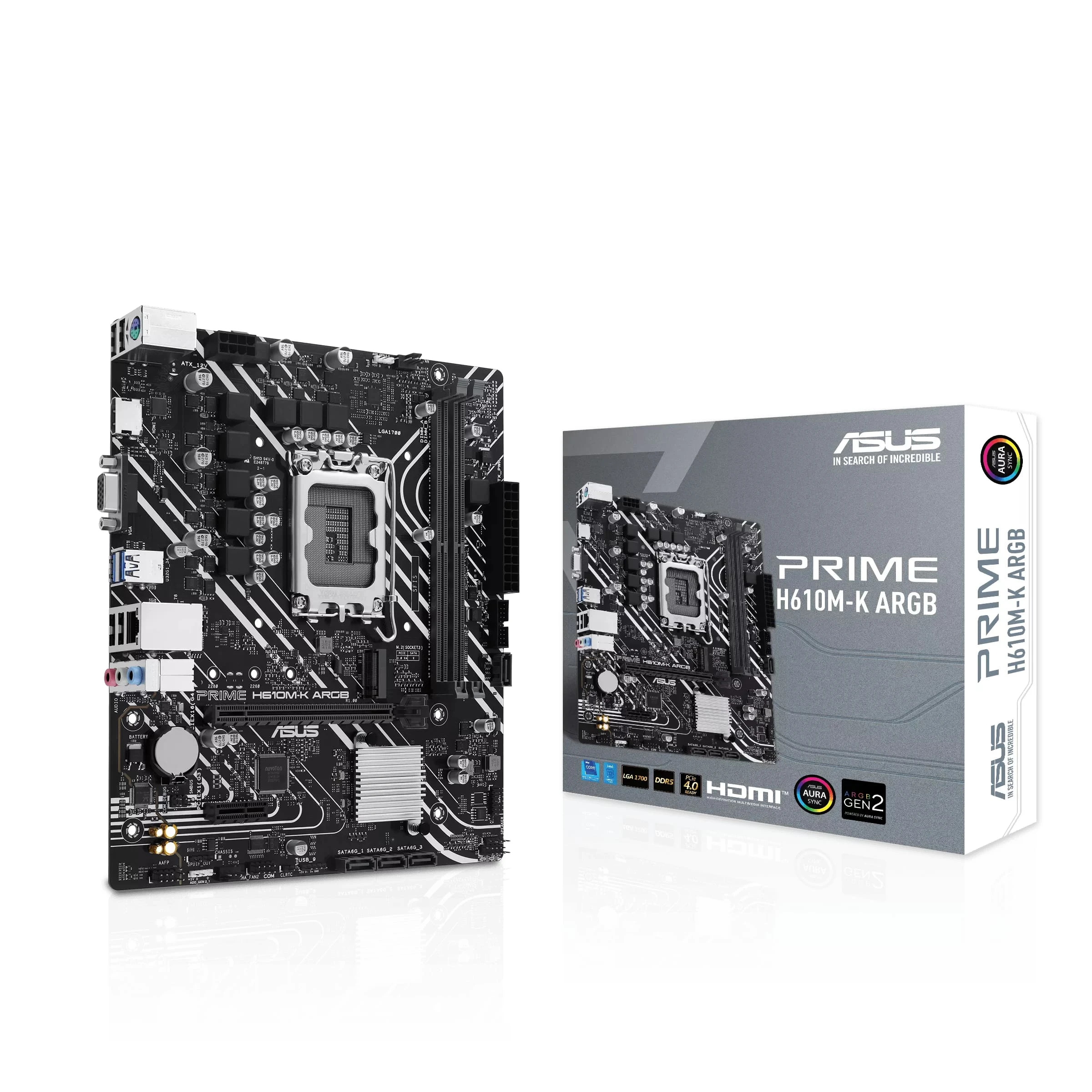 ASUS PRIME H610M-K ARGB s1700 (90MB1G90-M0EAY0) (UA) По направлению геймерская (overclocking)