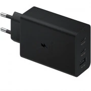 Samsung 65W Power Adapter Trio (2 Type-C + USB) w/o cable Black (EP-T6530NBEGEU)