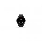 Garmin Venu 3 Slate S. Steel Bezel w. Black Case and Leather Band (010-02784-52)