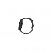 Garmin Venu 3 Slate S. Steel Bezel w. Black Case and Leather Band (010-02784-52)