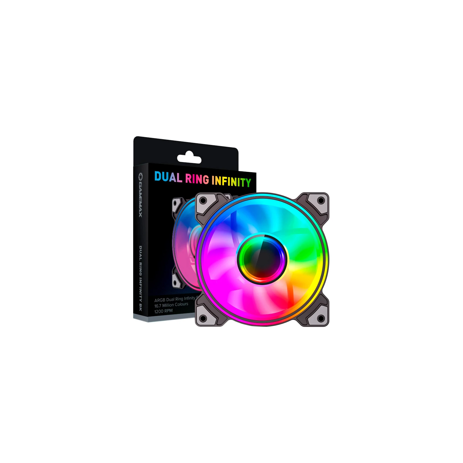 Кулер для корпусу Gamemax Dual Ring Infinity BK (UA) Кількість вентиляторів: 1;