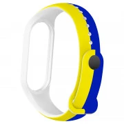 Ремінець для фітнес браслета Armorstandart для Xiaomi Mi Band 4/3 Blue/Yellow (ARM65667) (UA)
