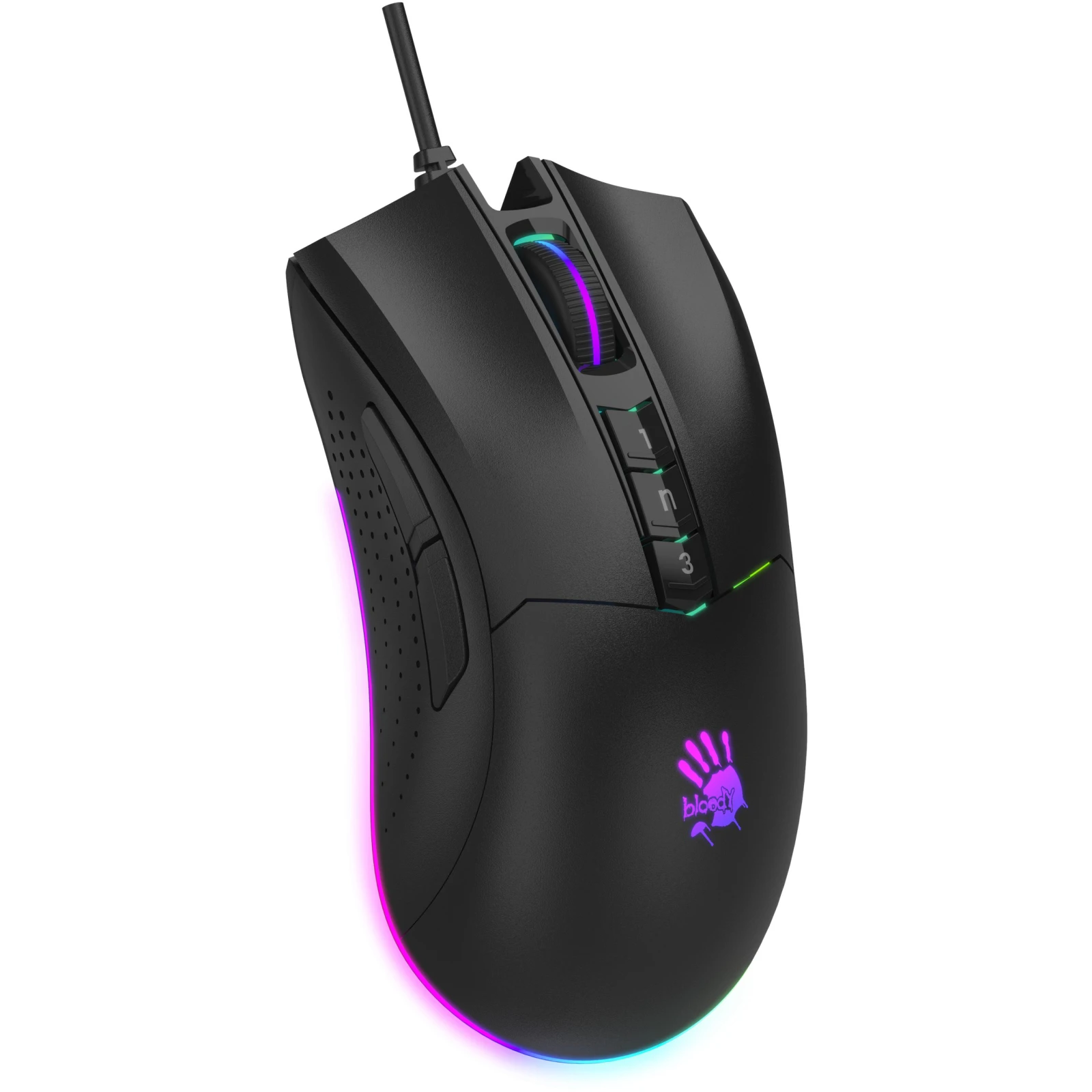 A4Tech Bloody P90s RGB Activated USB Black (Bloody P90s Stone Black) (UA) Интерфейс подключения USB