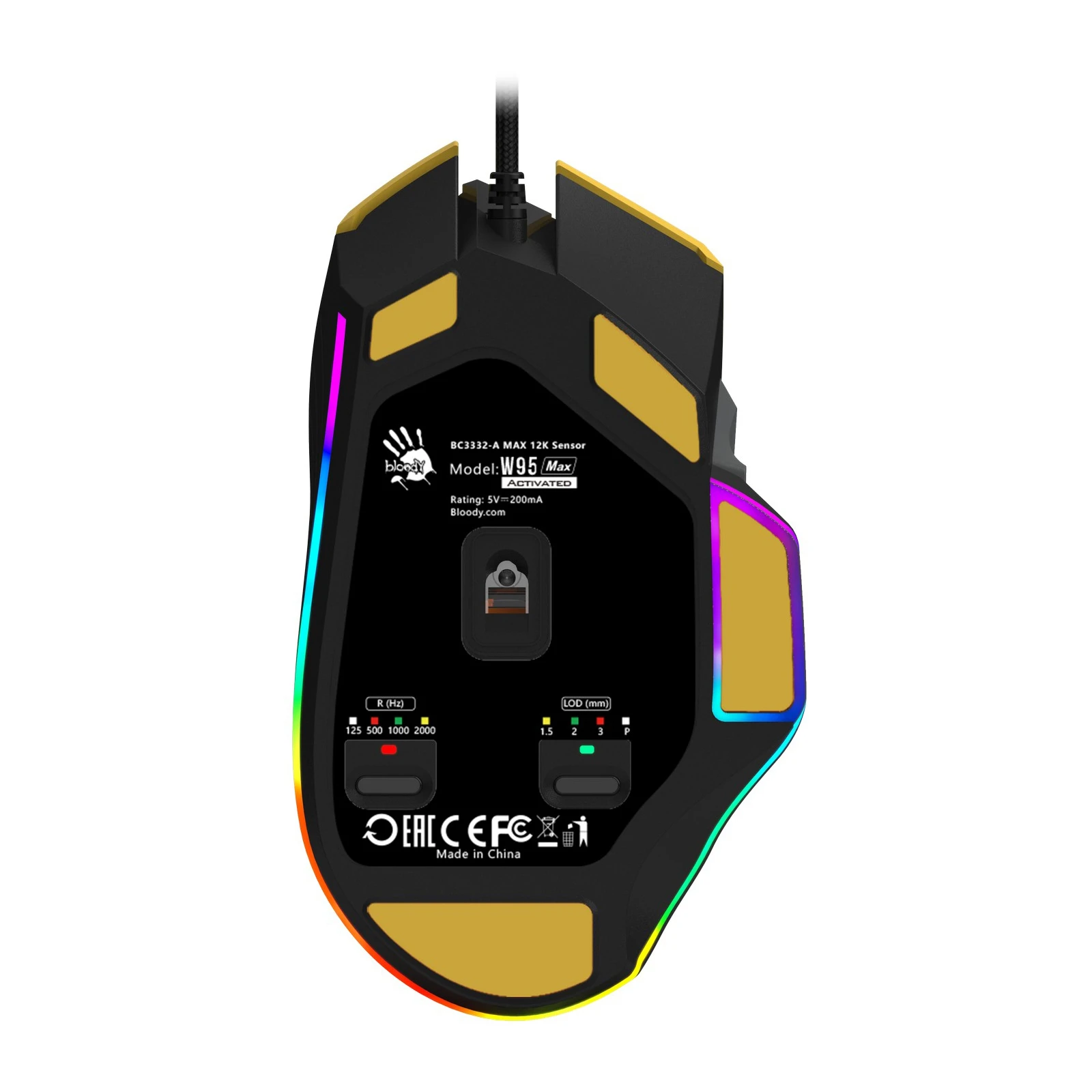 A4Tech Bloody W95 Max RGB Activated USB Sports Lime (Bloody W95 Max Sports Lime) Назначение для компьютера