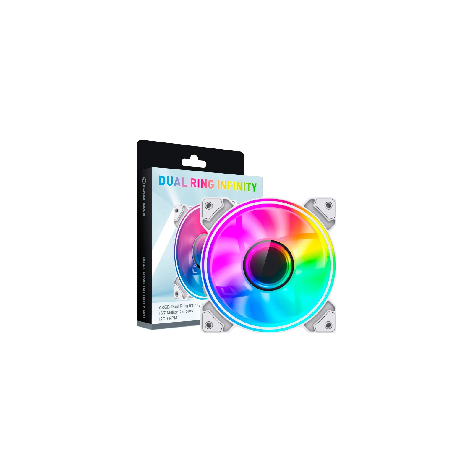 Кулер для корпусу Gamemax Dual Ring Infinity WH (UA) Кількість вентиляторів 1