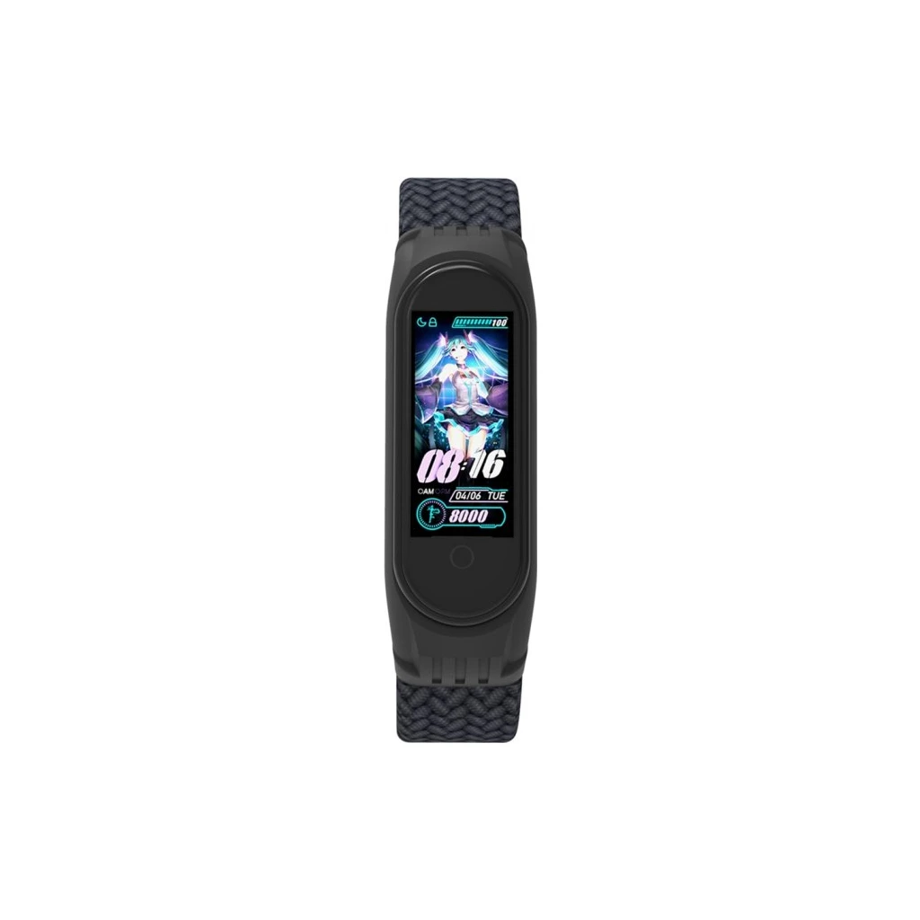 Ремінець для фітнес браслета Armorstandart Braided Solo Loop Xiaomi Mi Band 4/5/6 Charcoal size S (ARM59179) (UA)