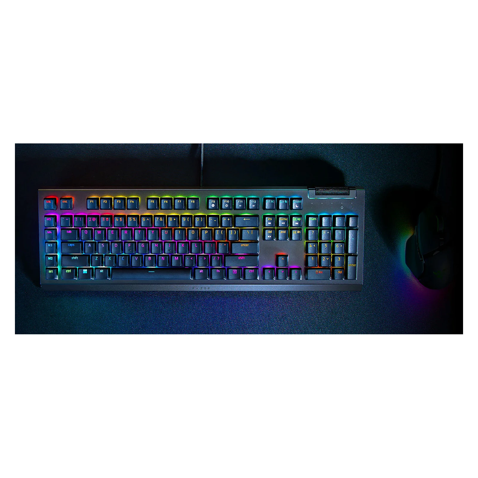 Razer BlackWidow V4 X Green Switch USB RU Black (RZ03-04700800-R3R1) (UA) Тип: з підсвічуванням, ігрова;