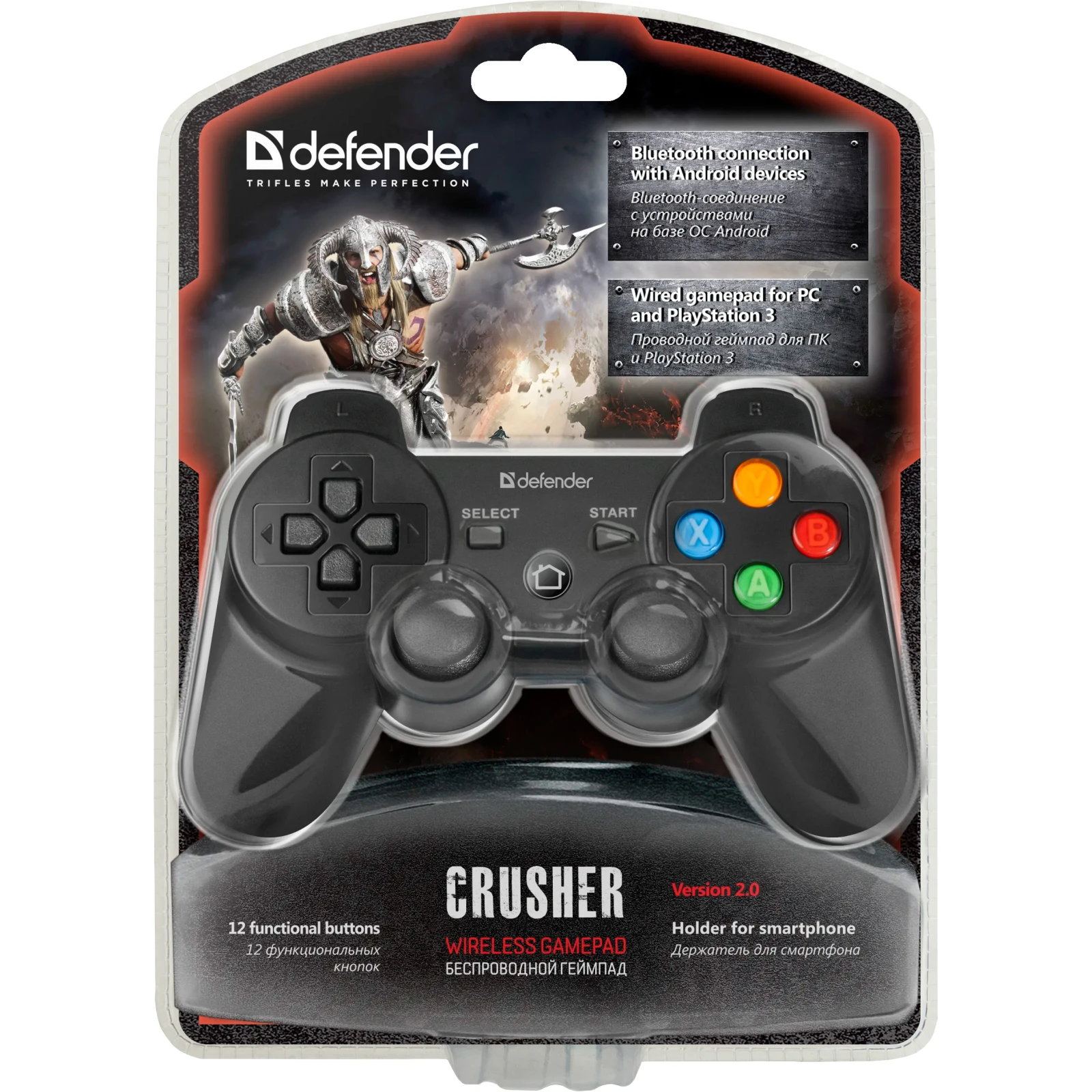 Геймпад Defender Crusher USB Bluetooth Li-Ion PS3/PC/Android (64290) (UA) Платформа: Sony, PlayStation 3, PC, Android, iOS;
