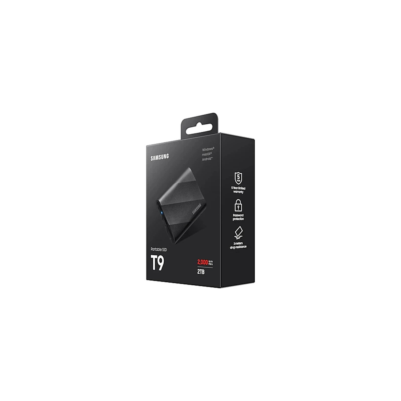 USB 3.2 2TB T9 Samsung (MU-PG2T0B/EU) (UA) Объем памяти 2 TB