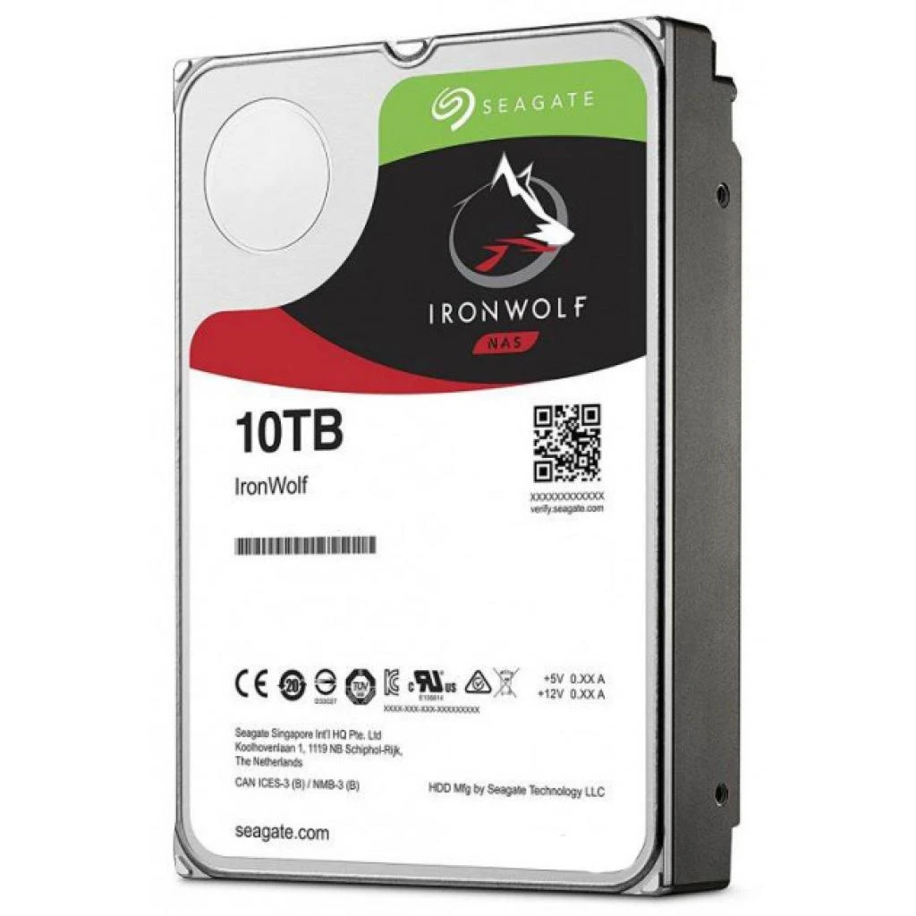 SATA 10.0TB Seagate IronWolf NAS 7200rpm 256MB (ST10000VN000) Форм-фактор: 3.5; Объем жесткого
