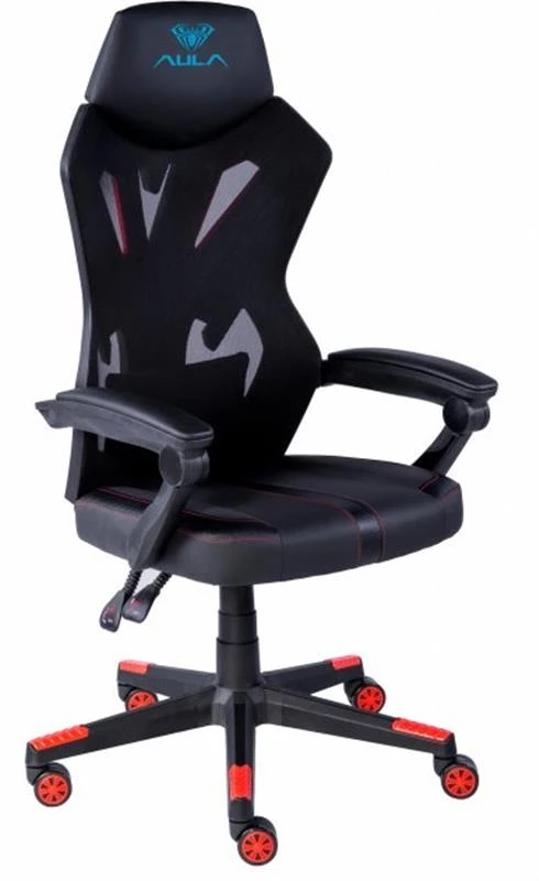 Aula F010 Gaming Chair Black/Red (6948391286228) (UA) Тип: крісло; Підстава: