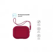 Чохол для навушників Armorstandart Silicone Case with straps для Apple Airpods Pro 2 Wine Red (ARM68620) (UA)