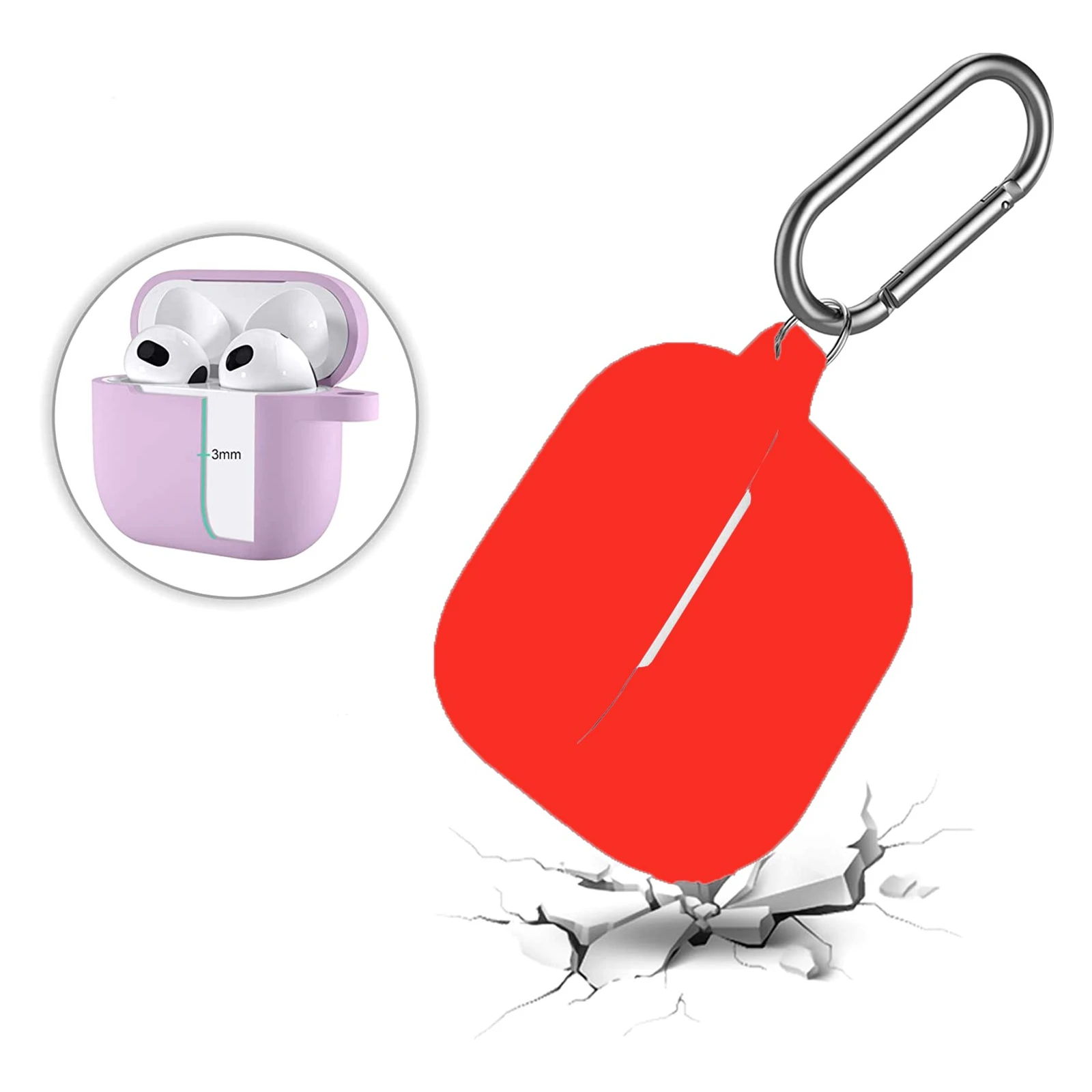 Чехол для наушников BeCover Silicon для Apple AirPods (3nd Gen) Red (707186) (UA) Совместимость с брендом: Apple;