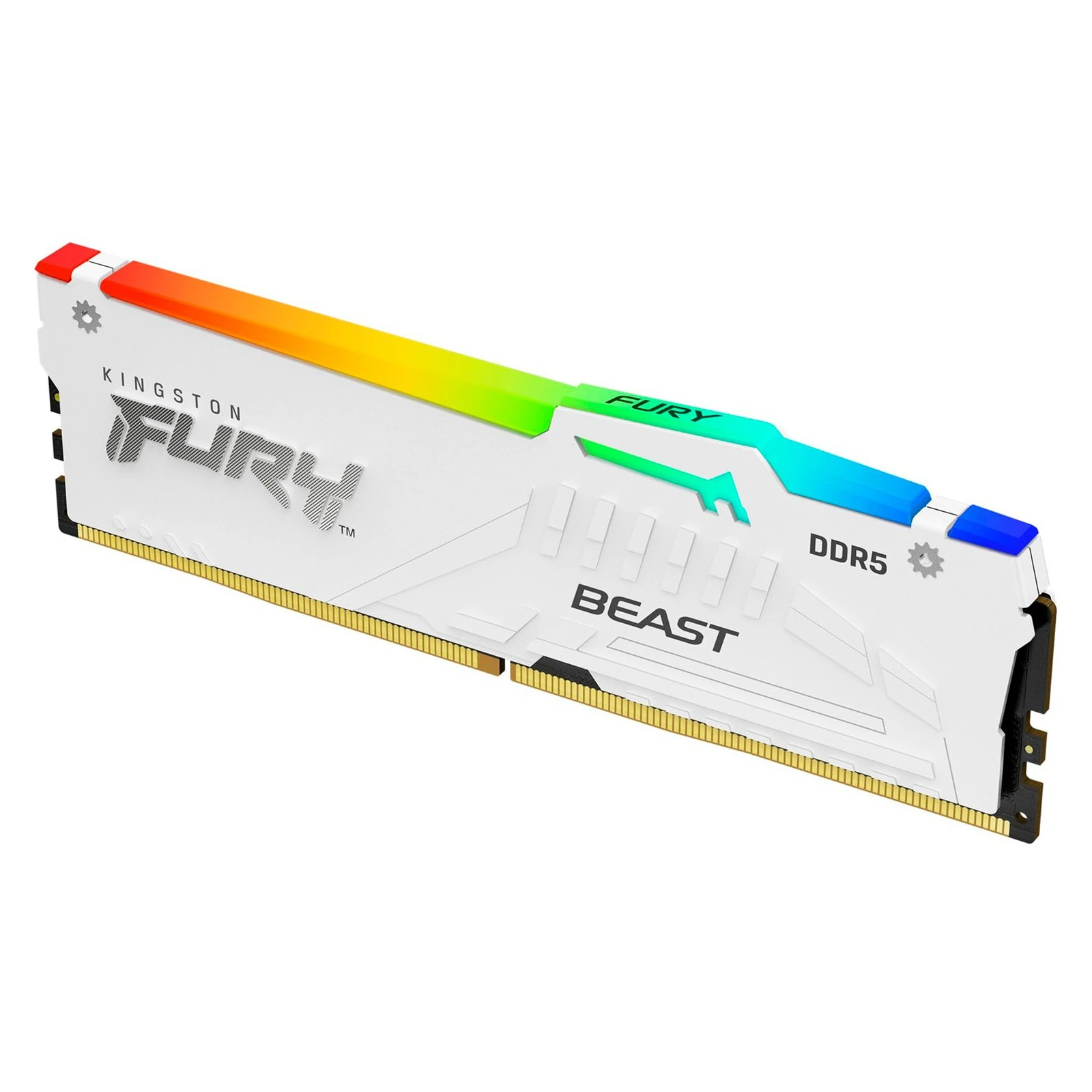 DDR5 16GB 5600 MHz Beast White RGB Kingston Fury (ex. HyperX) (KF556C36BWEA-16) (UA) Тип пам'яті: DDR5; Об'єм пам'яті: 16