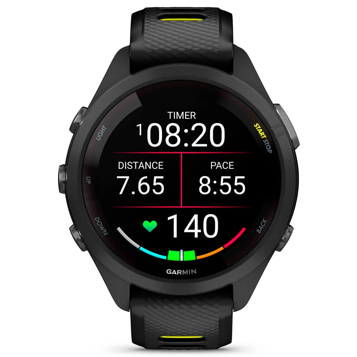 Garmin Forerunner 265S Black Bezel і Case з Black/Amp Yellow Silicone Band (010-02810-53) Діагональ екрану: 1.1; Роздільна