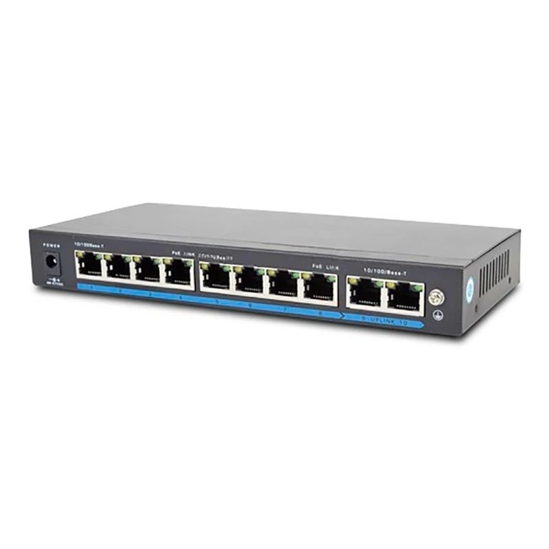 комутатор ATIS PoE-1010-8P/250m Порти 10 / 100 Мбіт / с: 10; Порти 10 / 100 / 1000