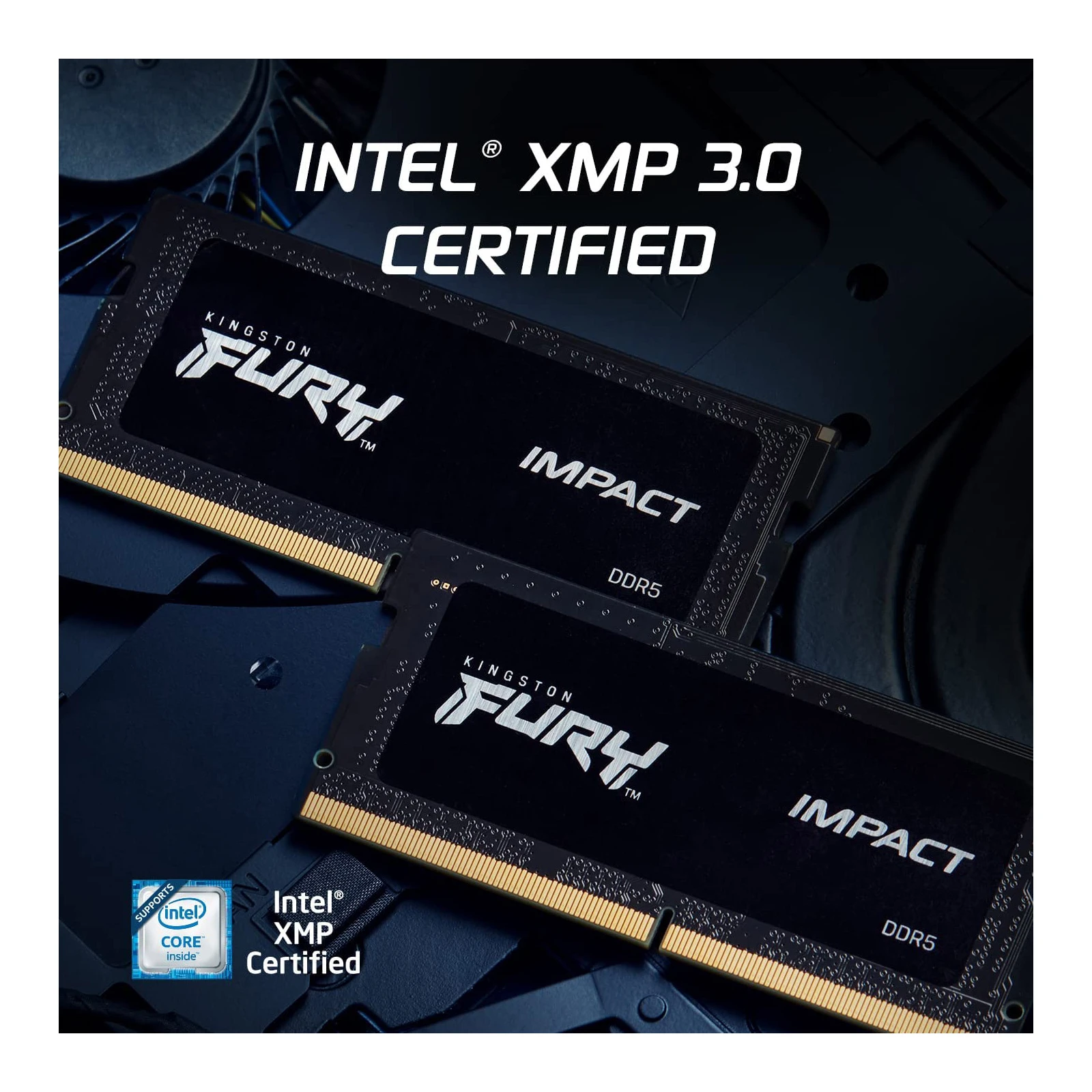SoDIMM DDR5 64GB (2x32GB) 5600 MHz FURY Impact Kingston Fury (ex. HyperX) (KF556S40IBK2-64) (UA) Об'єм пам'яті 64 ГБ