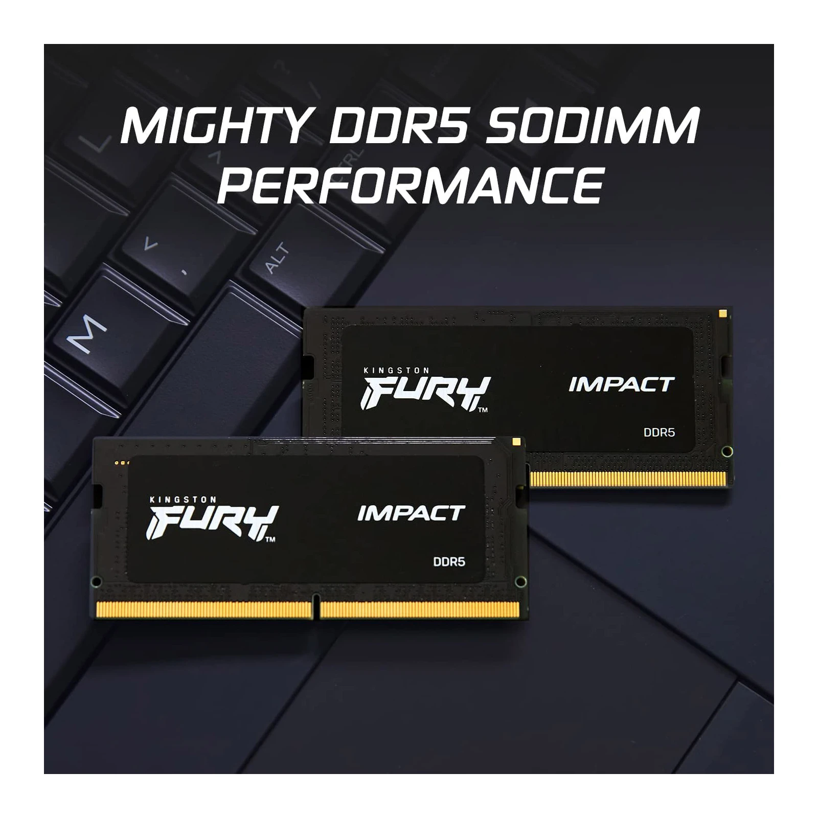 SoDIMM DDR5 64GB (2x32GB) 5600 MHz FURY Impact Kingston Fury (ex. HyperX) (KF556S40IBK2-64) (UA) Тип пам'яті: DDR5; Об'єм пам'яті: 64