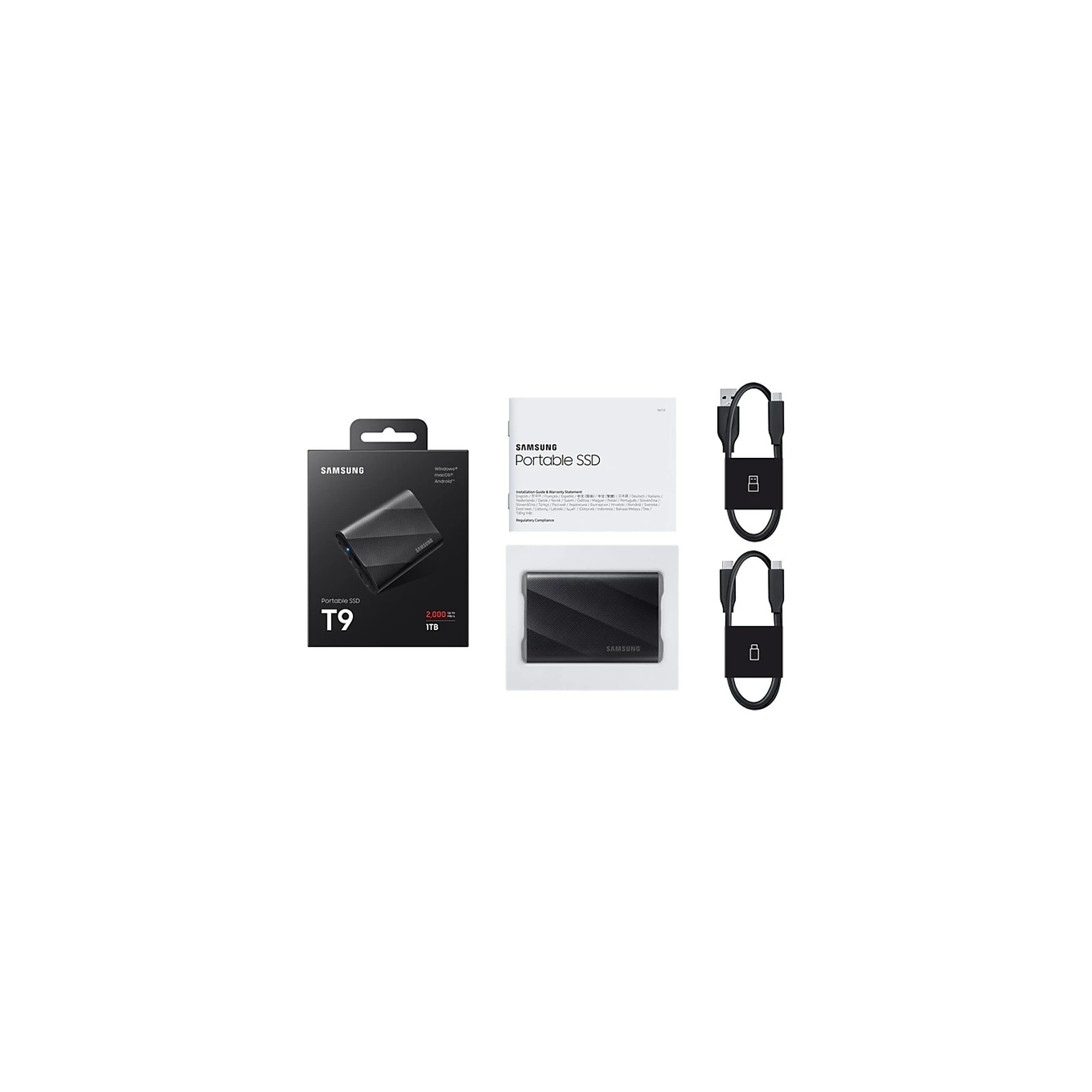USB 3.2 1TB T9 Samsung (MU-PG1T0B/EU) (UA) Тип накопителя: внешний; Объем