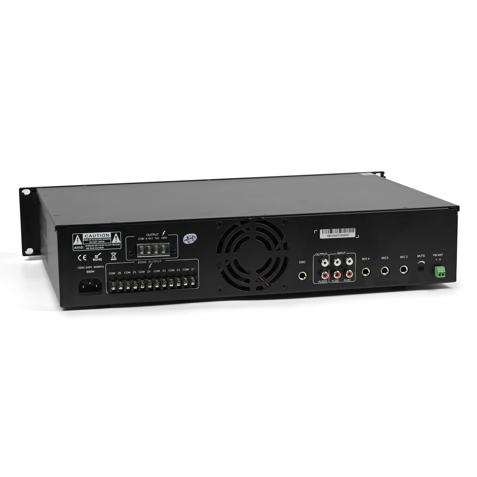 Підсилювач ITC 6 зон 500 Вт (TI-500Z) (UA) Кількість вихідних каналів 1