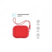 Чехол для наушников Armorstandart Silicone Case with straps для Apple Airpods Pro 2 Red (ARM68614) (UA)