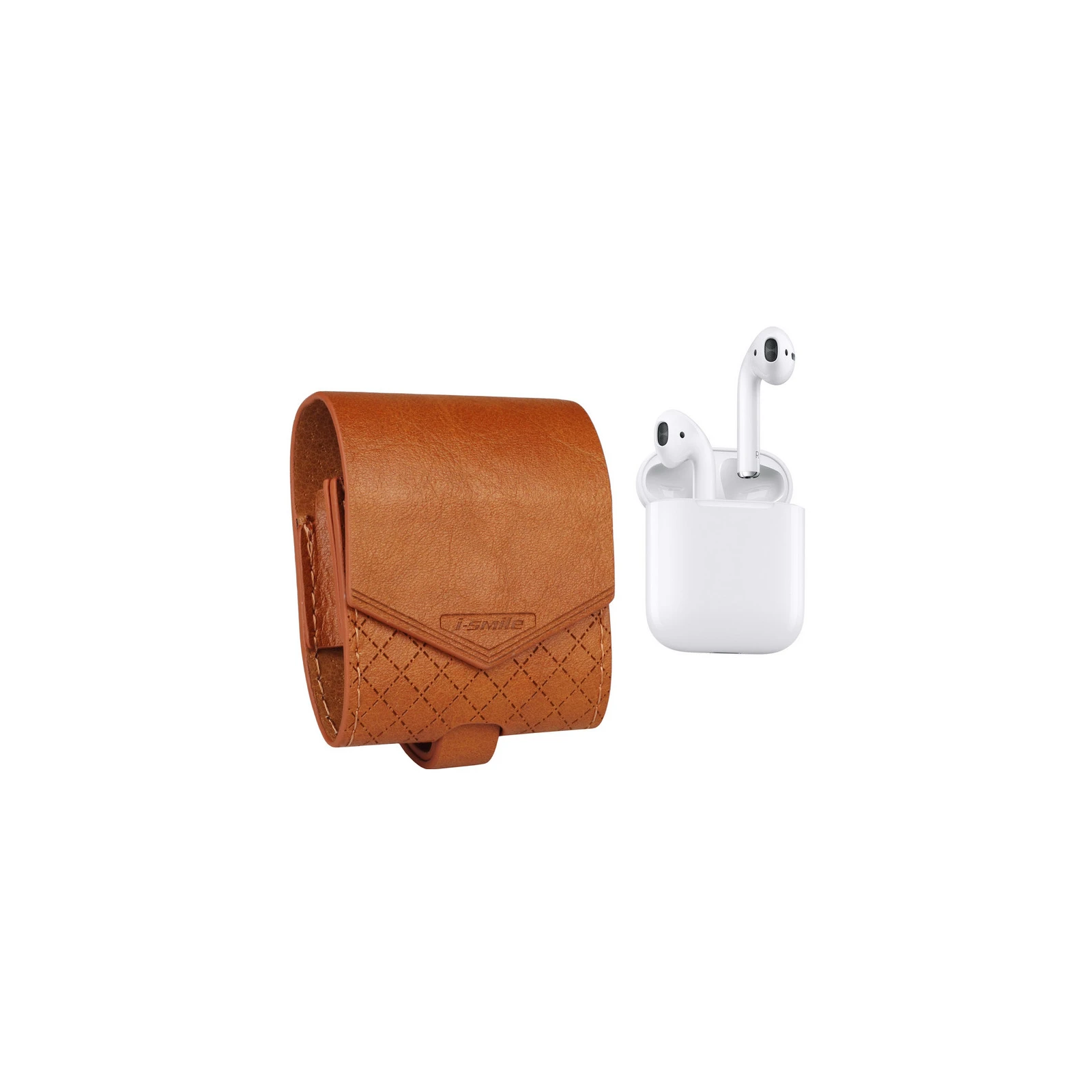 Чехол для наушников Baroque i-Smile для Apple AirPods IPH1436 Brown (702342) (UA) Совместимость Apple AirPods