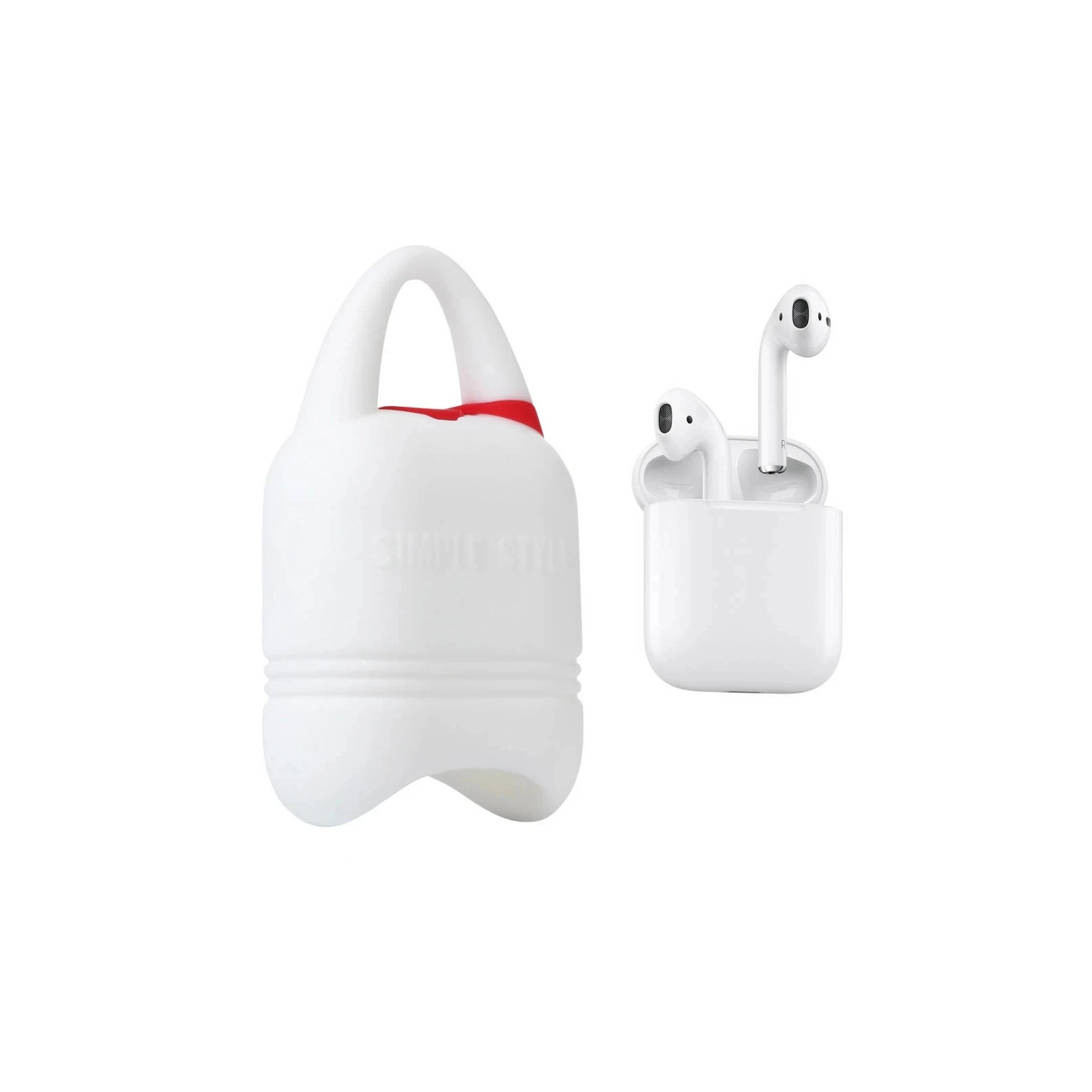 Чехол для наушников Kindon i-Smile для Apple AirPods IPH1430 White (702345) (UA) Совместимость с брендом: Apple;