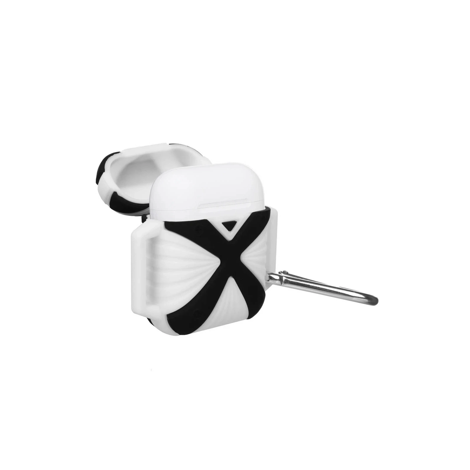 Чохол для навушників X-HuWei i-Smile для Apple AirPods IPH1443 Black+White (702333) (UA) Колір чорний