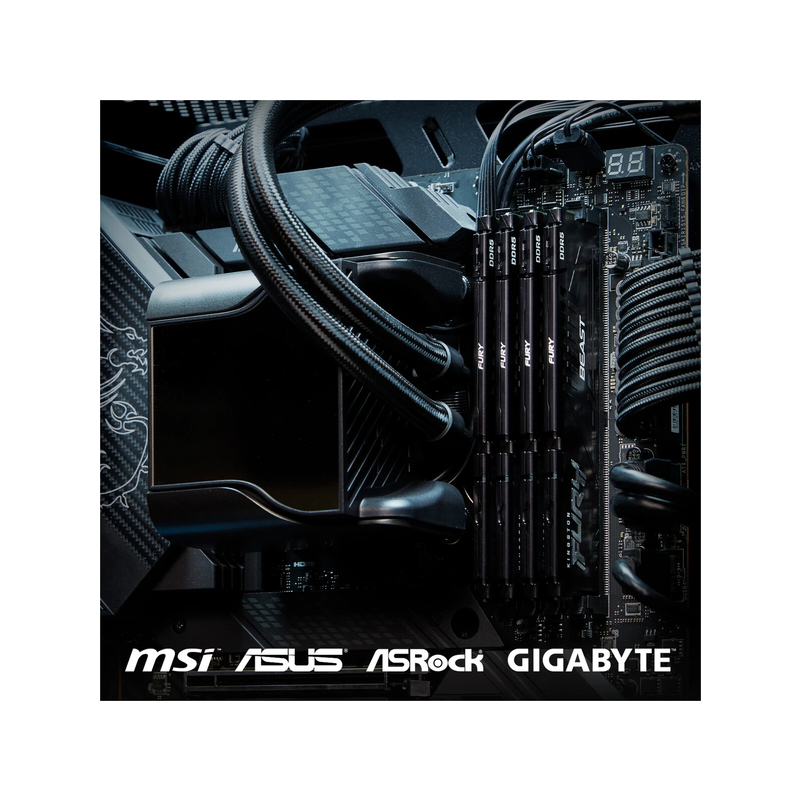DDR5 16GB (2x8GB) 5600 MHz Beast Kingston Fury (ex.HyperX) (KF556C36BBEK2-16) (UA) Частота памяти 5600 МГц