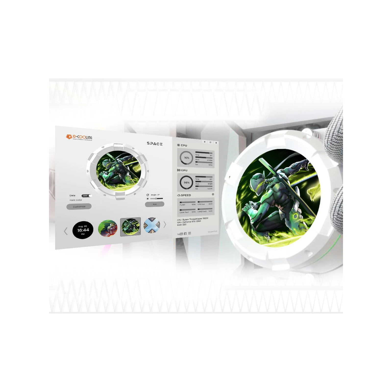 Система водяного охлаждения ID-Cooling SL240 WHITE (UA) Количество вентиляторов 2