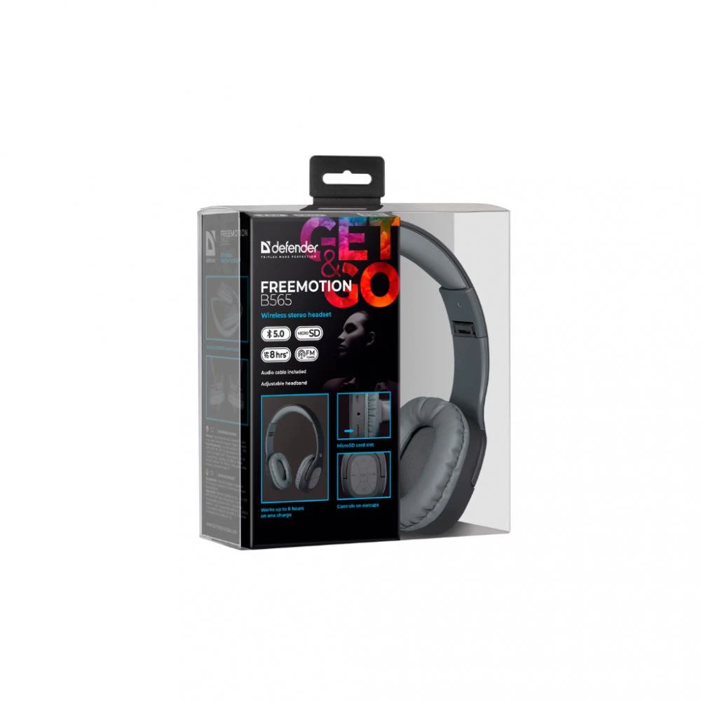 Defender FreeMotion B565 Grey (63565) (UA) Спосіб підключення бездротовий