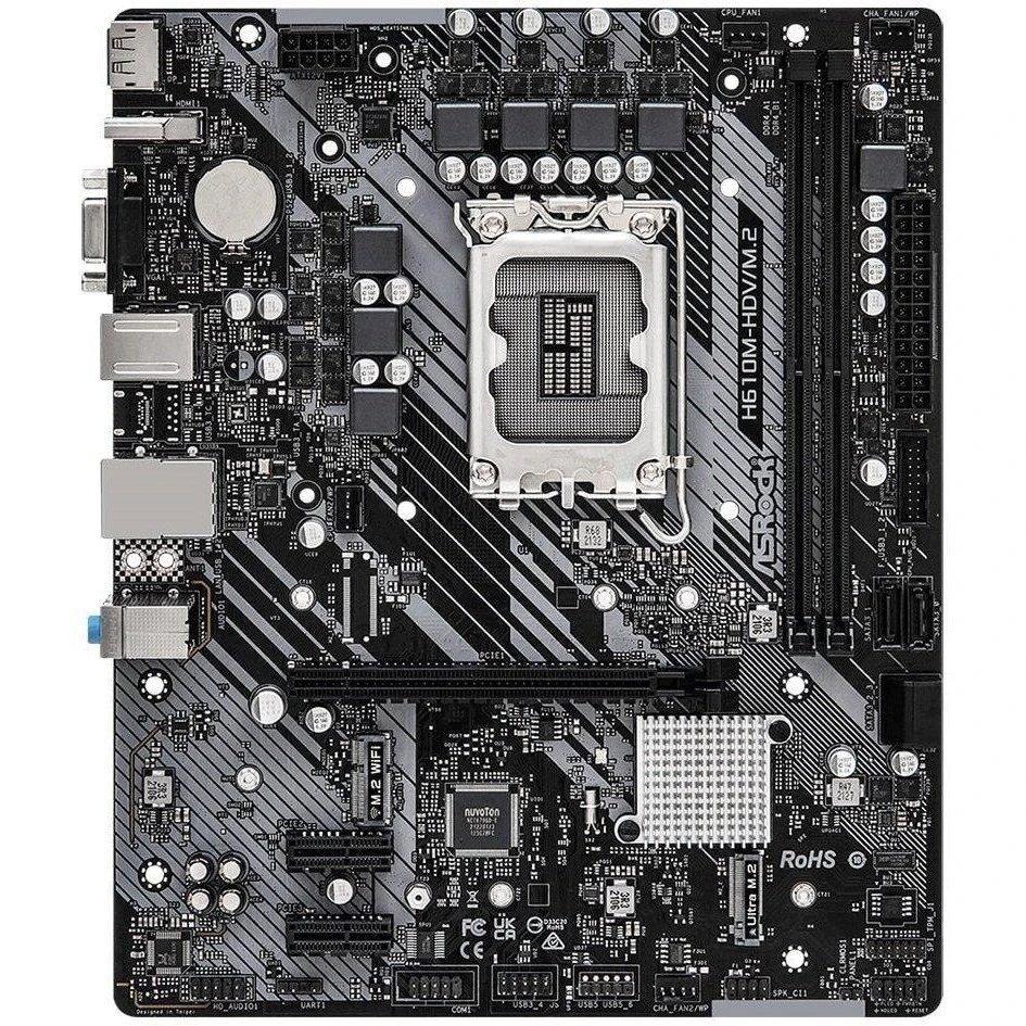 ASRock H610M-HDV/M.2 R2.0 Бренд: ASRock; Тип роз'єму CPU: Socket 1700;