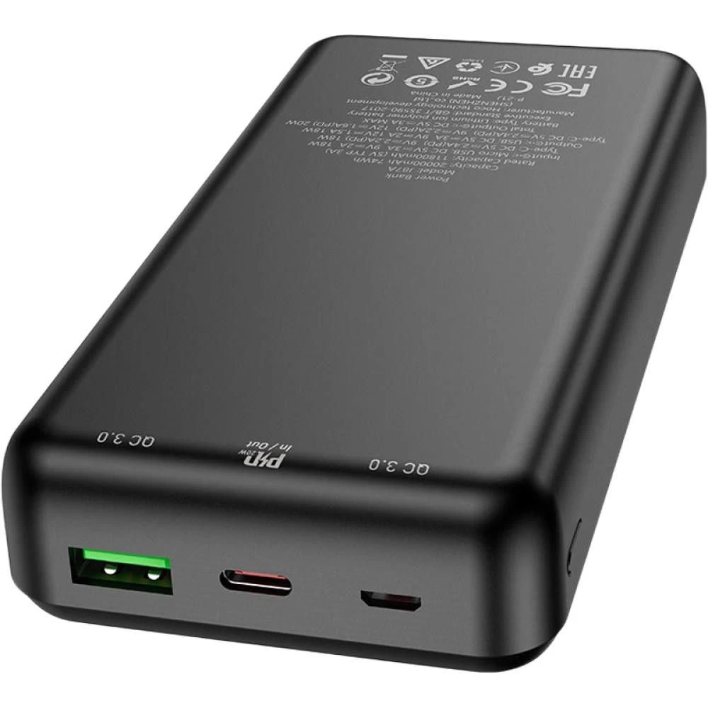 Hoco Type-C PD 20W+Quick Charge 3.0 20000 mAh J87A Black Заряжаемые устройства смартфоны, планшеты и другие
