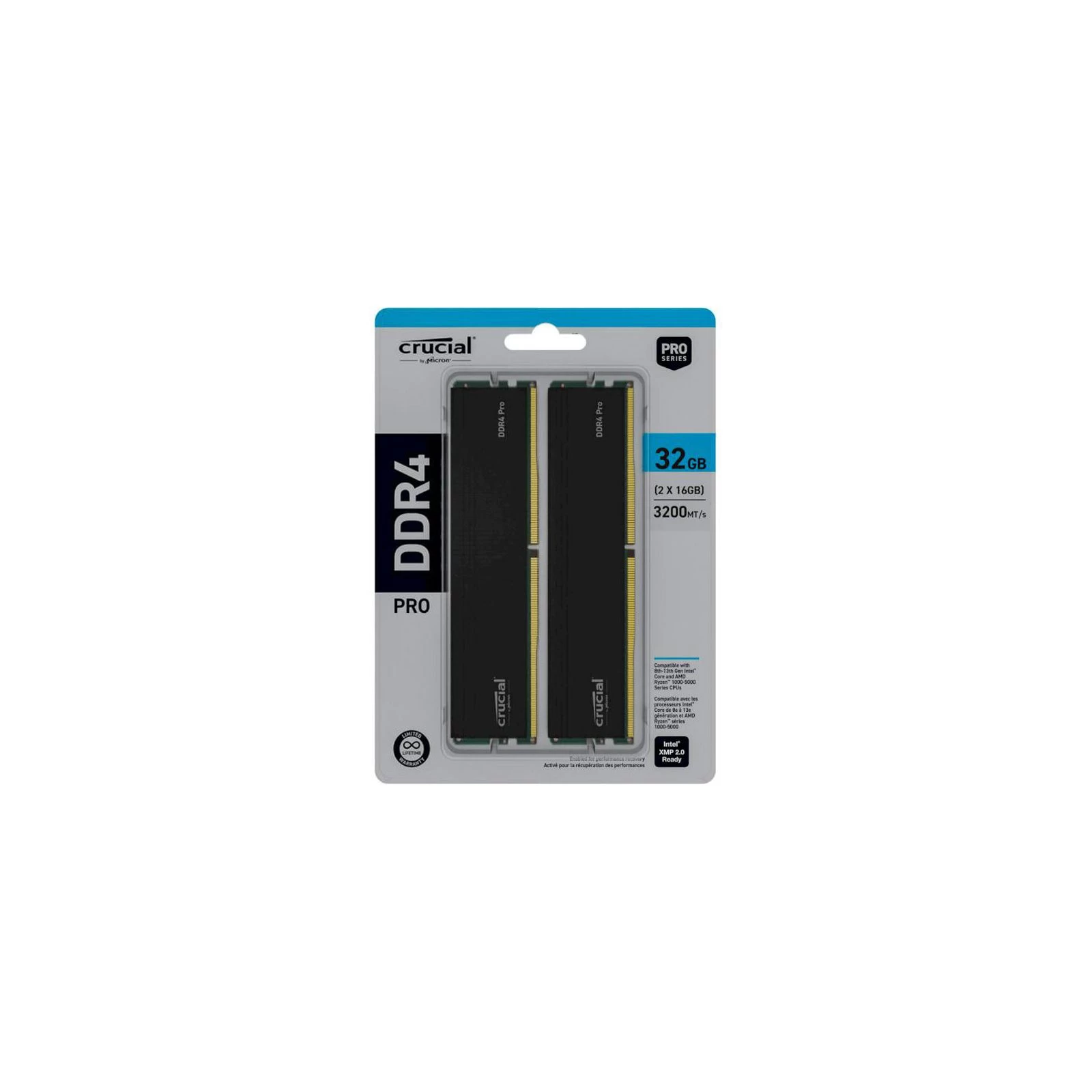 DDR4 32GB (2x16GB) 3200 MHz Pro Micron (CP2K16G4DFRA32A) (UA) Тип памяти: DDR4; Объем памяти: 32